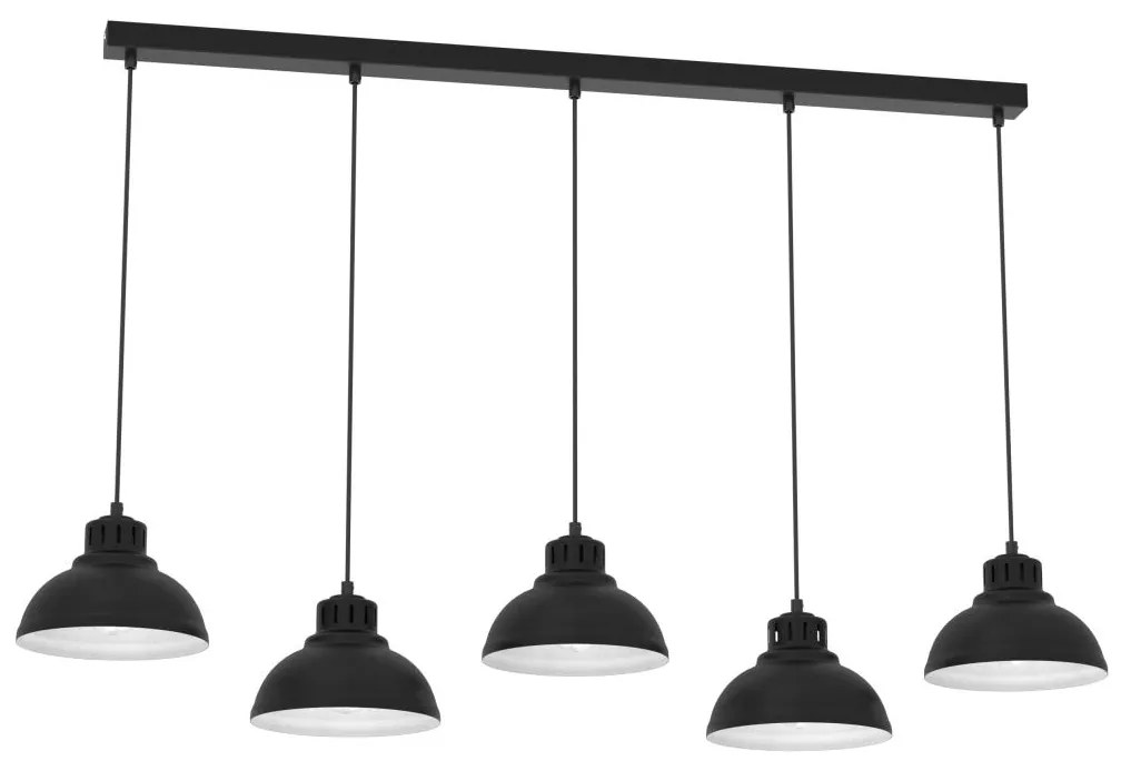 Luster na lanku SVEN 5xE27/15W/230V čierna