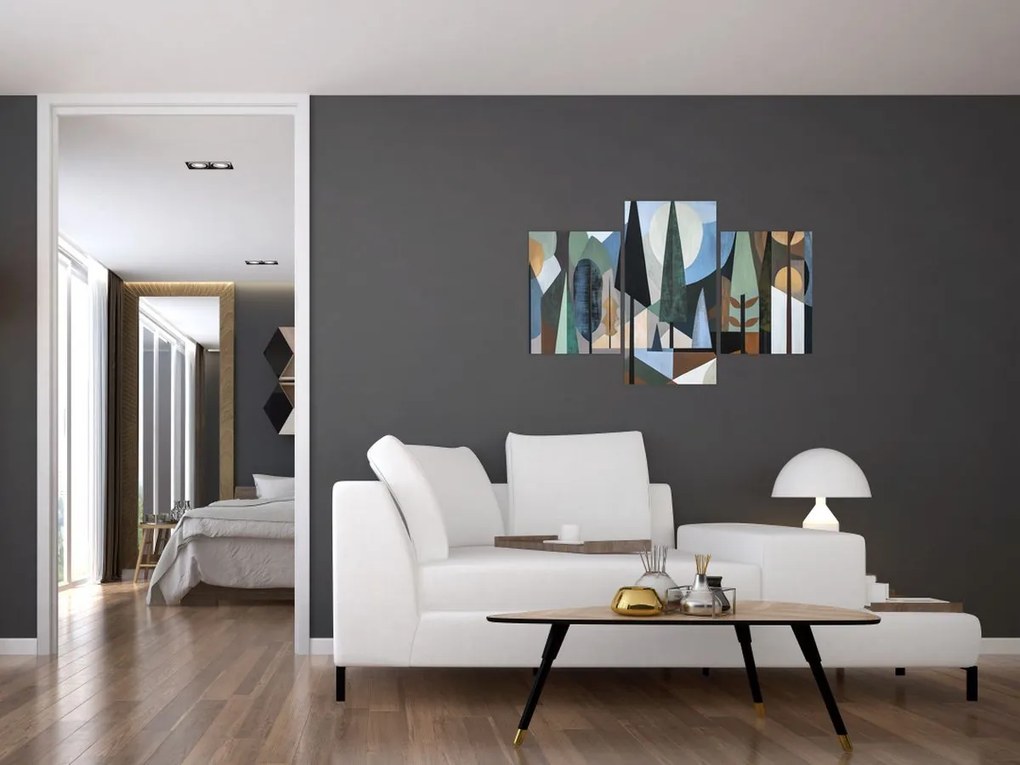 Obraz - Prírodná geometrická abstrakcia II. (90x60 cm)