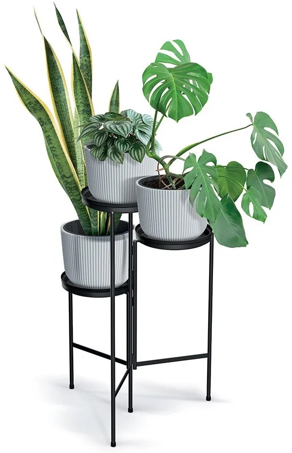 Kvetinový stojan TOLA STAND 42 cm čierny