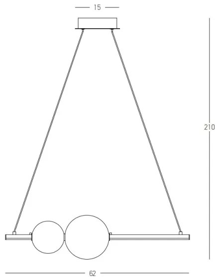 Zambelis 22108 - LED Stmievateľný luster na lanku LED/11W/230V zlatá