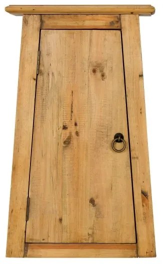 furniture-nabytek.cz - Masívna nástenná skrinka do kúpeľne Rangoon z recyklovanej borovice, lakovaná, hnedá – 42×22×70 cm