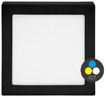 ECOLITE Stropné bodové LED svietidlo RAFA 2, 17,5 cm, IP20, 12W, 960lm, čierne