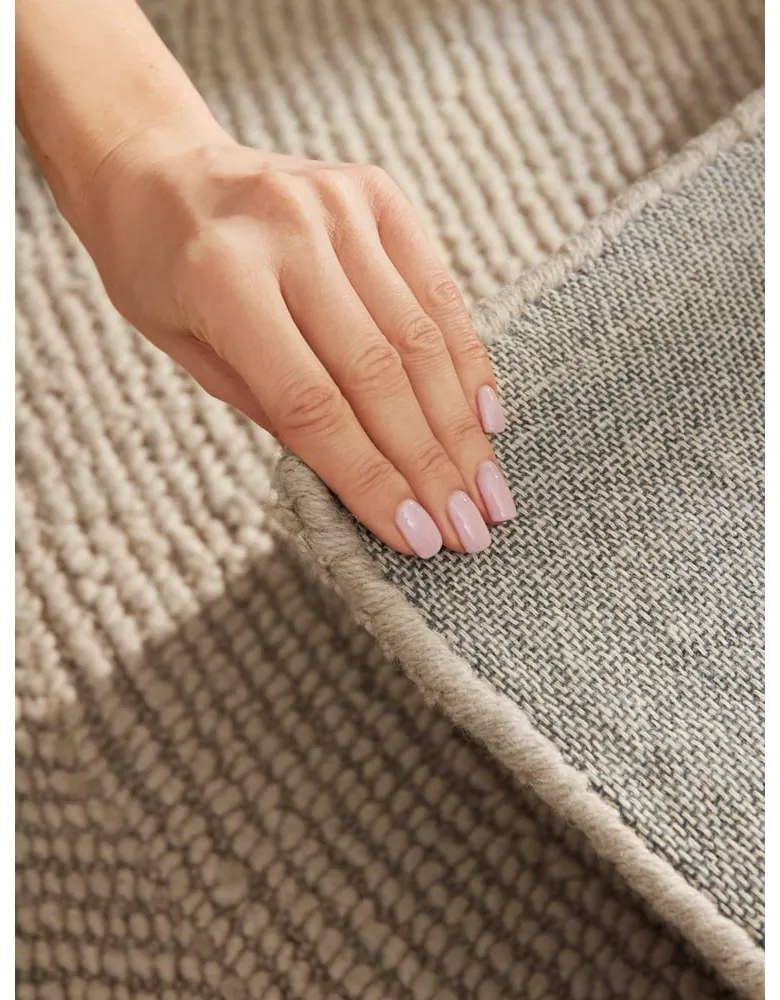 Béžový ručne tkaný vlnený koberec 160x230 cm Eleni Light Beige – Hanse Home