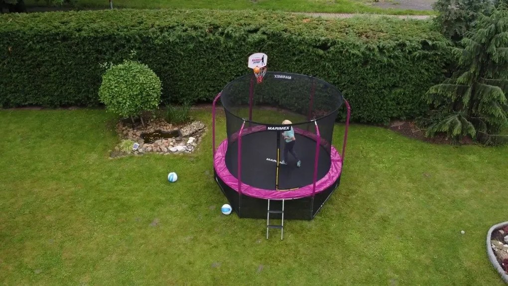 Marimex | Trampolína Marimex Standard 244 cm ružová + ochranná sieť + rebrík ZADARMO | 19000110