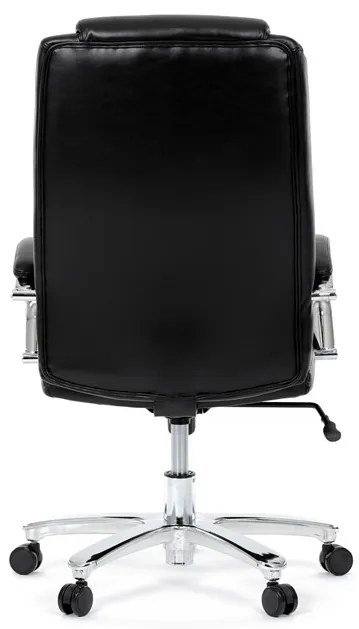 Kancelárske kreslo RYZAR — ekokoža, čierna, nosnosť 150 kg