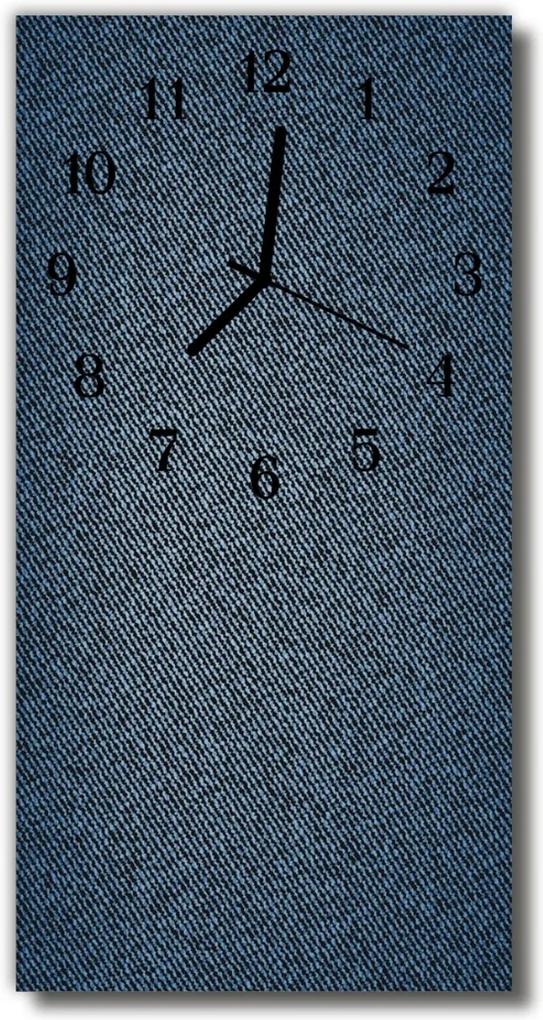 Sklenené hodiny vertikálne  šedé plátno
