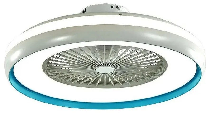 LED Stropné svietidlo s ventilátorom LED/45W/230V 3000/4000/6500K modrá