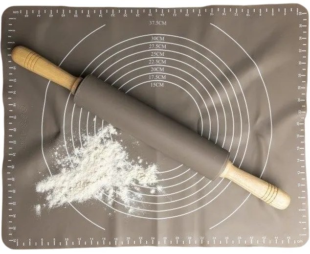 Florina Silikónový valček na cesto Anide, sivá