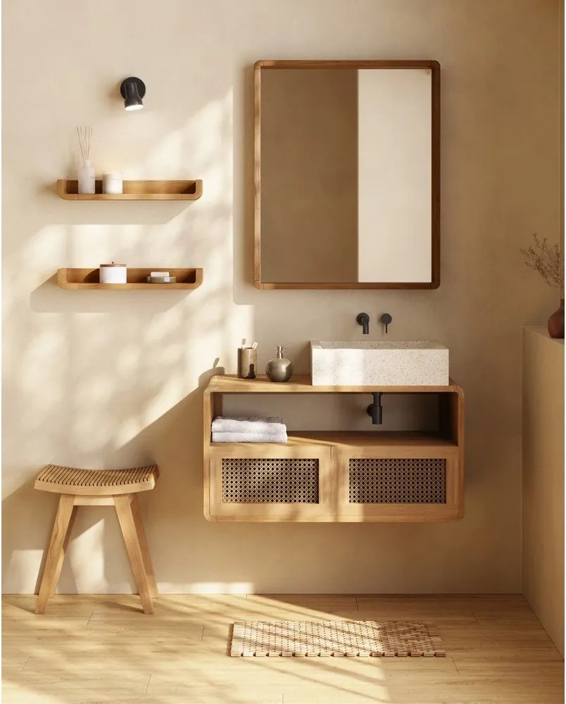 Stolička z teakového dreva v prírodnej farbe Vicentina – Kave Home