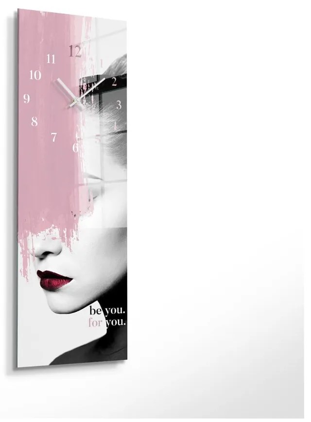 Sklenené nástenné hodiny Be you - Styler