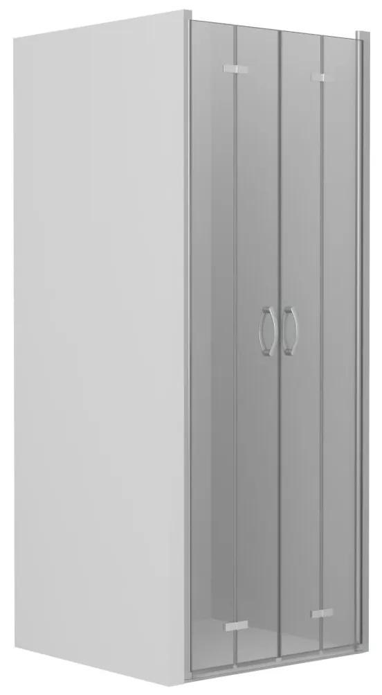 vidaXL Dvojkrídlové sprchové dvere priehľadné ESG 80x185 cm