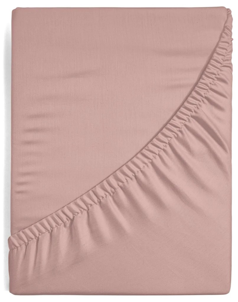 MAKOSATÉNOVÉ PRESTIERADLO NOVA 200X220 CM, VÝŠKA 30 CM PÚDROVO RUŽOVÉ