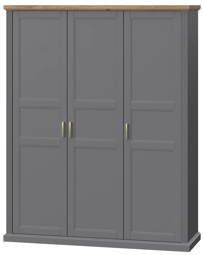 Skriňa 3d Tara p3/ta graphite/pacific walnut