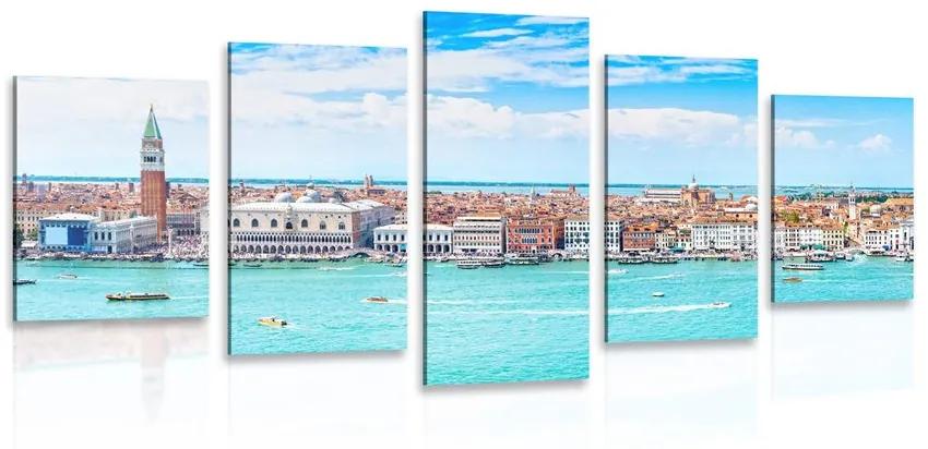 5-dielny obraz pohľad na Benátky Varianta: 200x100