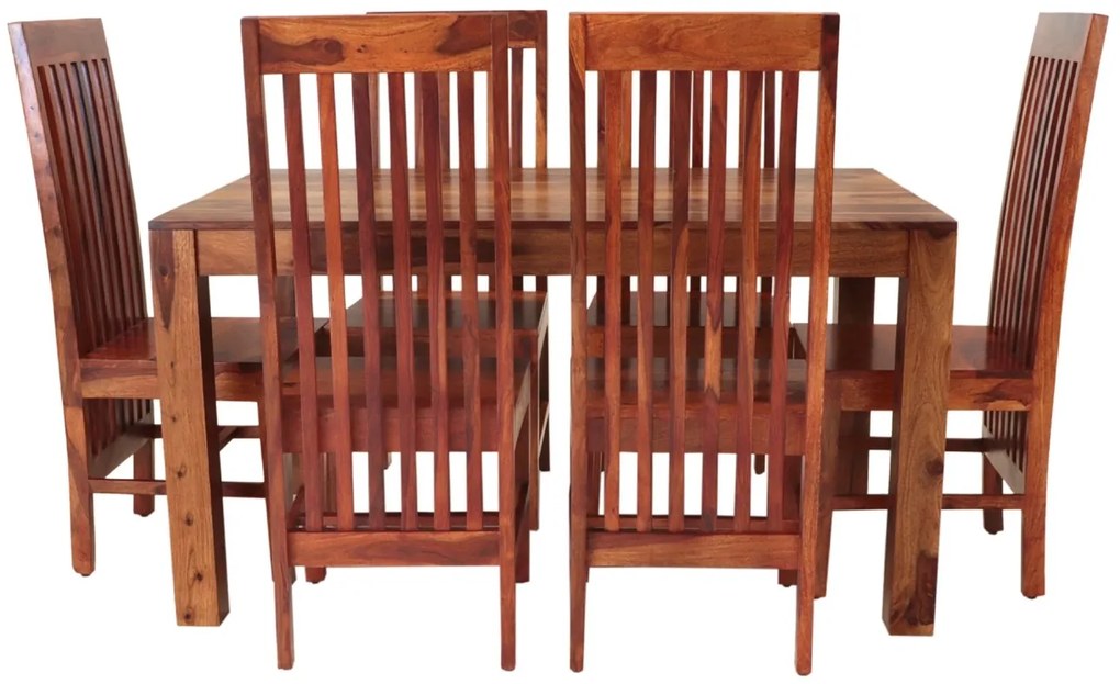 furniture-nabytek.cz - Dřevěný jídelní stůl a židle pro 6 osob z palisandru