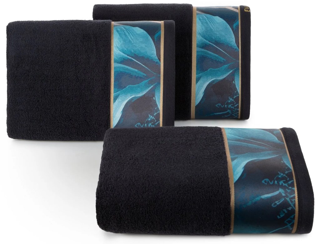 FROTÉ UTERÁK EVA MINGE12 70X140 CM ČIERNA