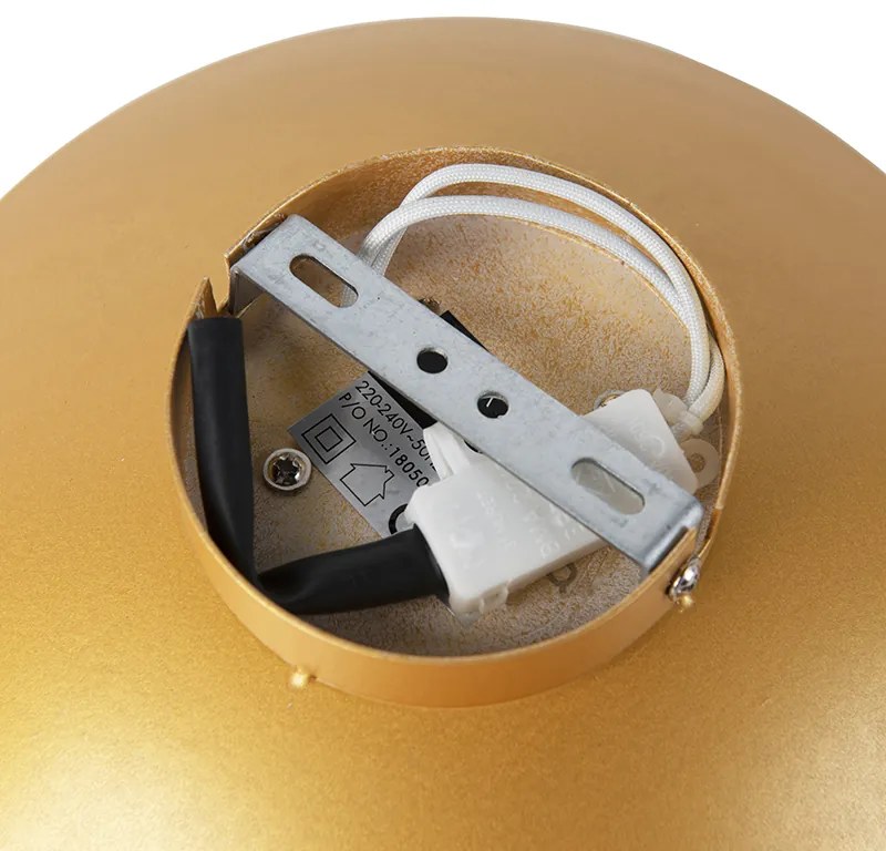 Stropné svietidlo v štýle Art Deco zlaté/mosadzné vrátane LED - Sun