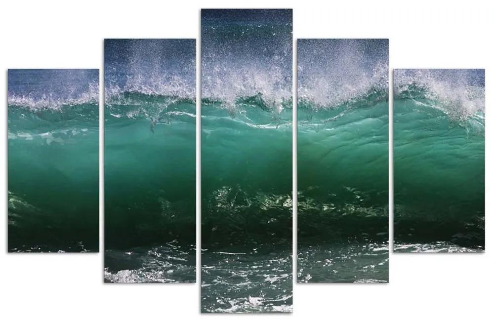 Gario Obraz na plátne Stormy wave - 5 dielny Rozmery: 100 x 70 cm
