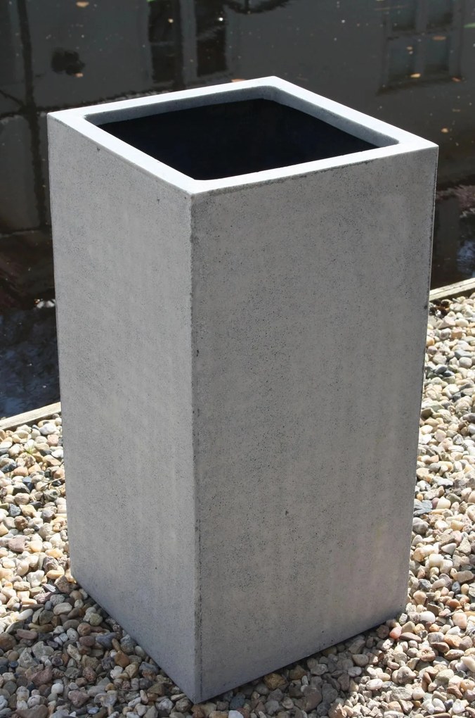 Kvetináč BLOCK, sklolaminát, výška 60 cm, betón design