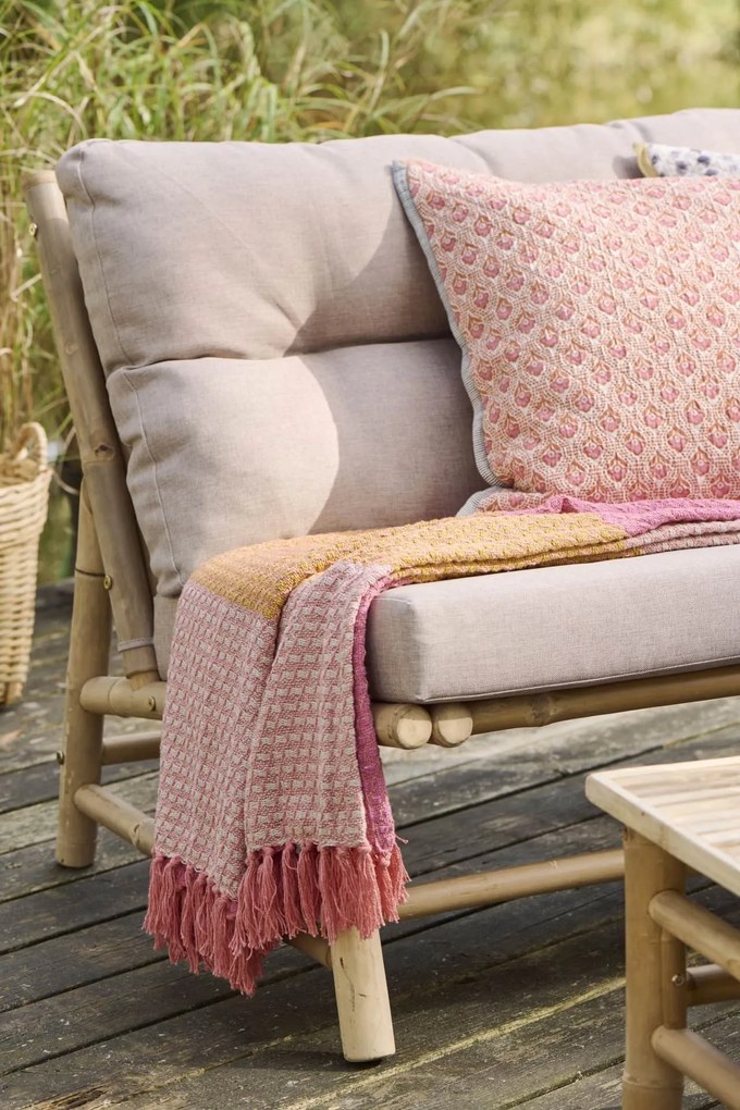 Ib Laursen Bavlnený poťah na vankúš Vigga Orange 50 × 50 cm