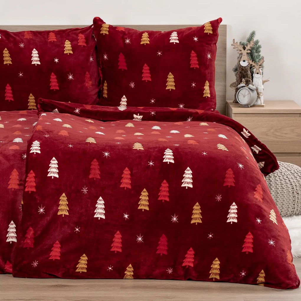 4Home Obliečky mikroflanel Crimson Woods, 140 x 220 cm, 70 x 90 cm