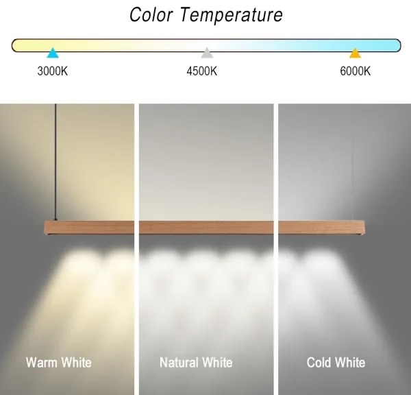 Immax NEO 07303L - LED stmievateľný luster na lanku MADEIRA 26W/230V Wi-Fi Tuya 122 cm dub