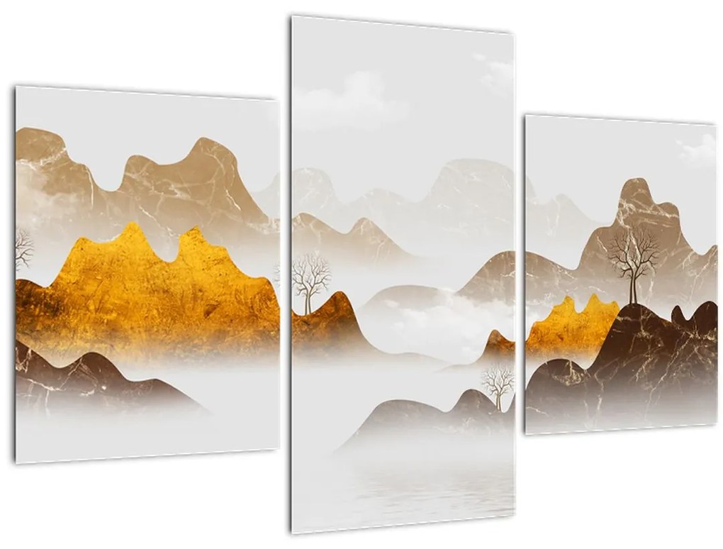 Obraz - Hory v hmle (90x60 cm)