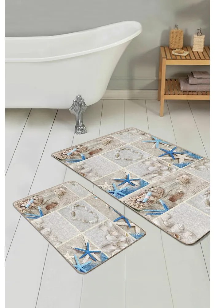 Béžové kúpeľňové predložky v súprave 2 ks 60x100 cm – Mila Home
