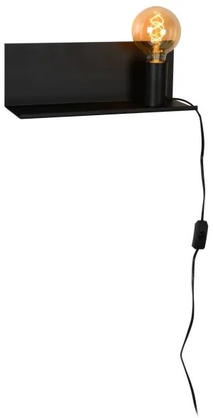 Lucide 06218/01/30 - Nástenné svietidlo SEBO 1xE27/40W/230V čierna