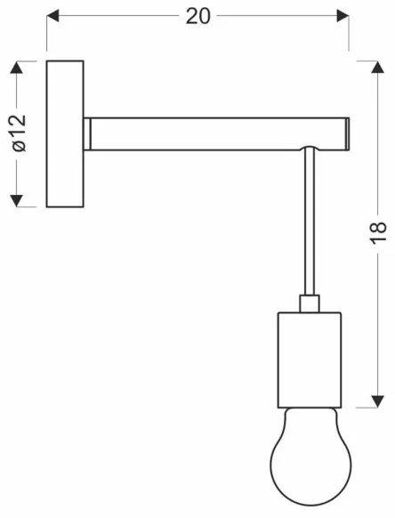 Nástenné svietidlo IZZY 1xE27/60W/230V