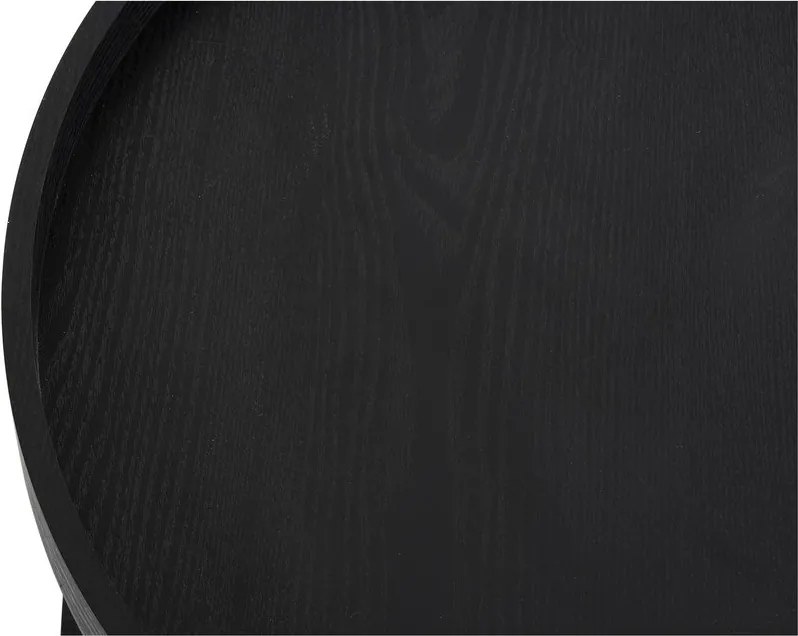 Čierny okrúhly konferenčný stolík v dekore duba ø 64 cm Hagen – Bonami Essentials