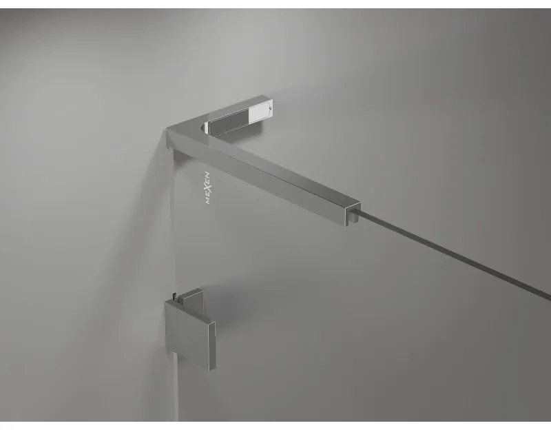 Mexen Lunar L Duo výklopný sprchový kút 95 x 70 cm, 8mm číre sklo, chrómový profil, 834L-095L-070P-01-00