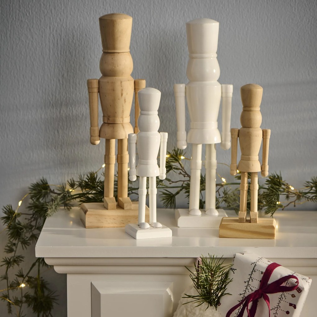 Ib Laursen Drevená soška Nutcracker Square Feet Natural 31 cm