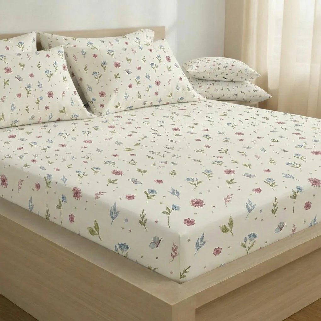 Kvalitex Bavlnené napínacie prestieradlo Letnálúka, 90 x 200 cm, 90 x 200 cm