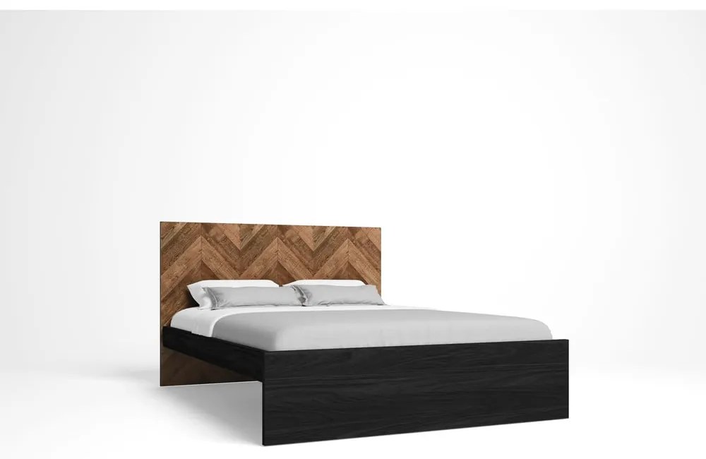 Čierna/v prírodnej farbe dvojlôžková posteľ 160x200 cm Gio – Marckeric