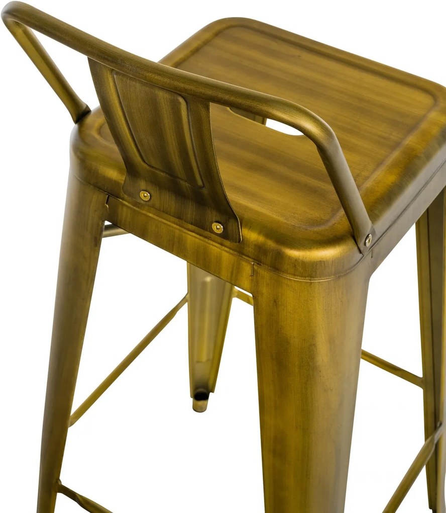 Kovová barová stolička Mason - Zlatá