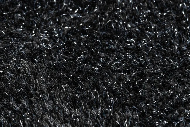 Kúpeľňový koberček SYNERGY glamour / lurex, čierny