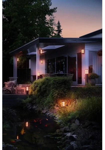 Philips 17432/30/P7 - LED RGB Vonkajšia lampa Hue IMPRESS 2xLED/8W/230V IP44