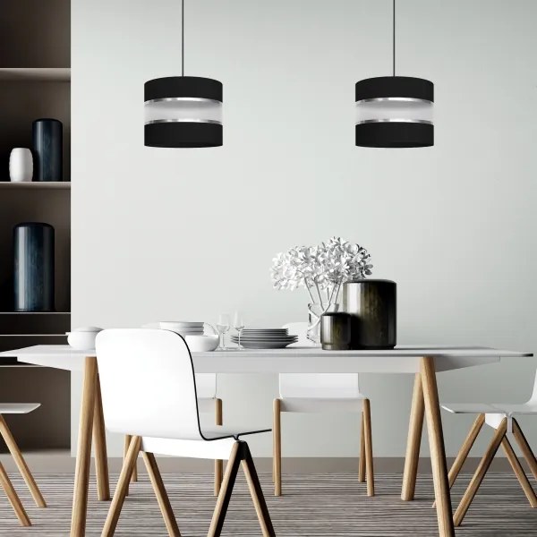 Luster na lanku HELEN 1xE27/15W/230V čierna