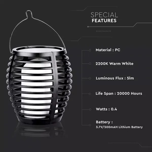 LED Solárne svietidlo FLAME 4v1 LED/0,45W/3,7V IP44 500 mAh