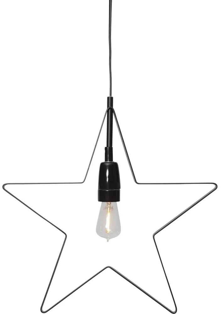 Čierna svetelná dekorácia s vianočným motívom Orbit – Star Trading