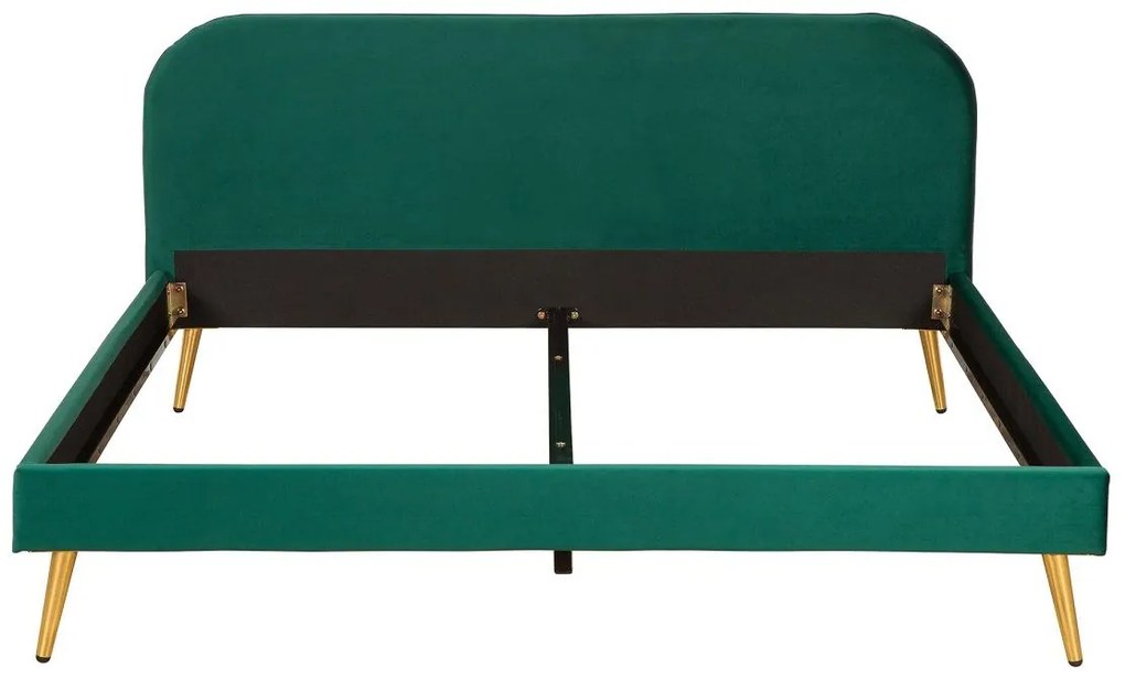 Manželská posteľ Lena 160 x 200 cm - zelený zamat - Posledný kus