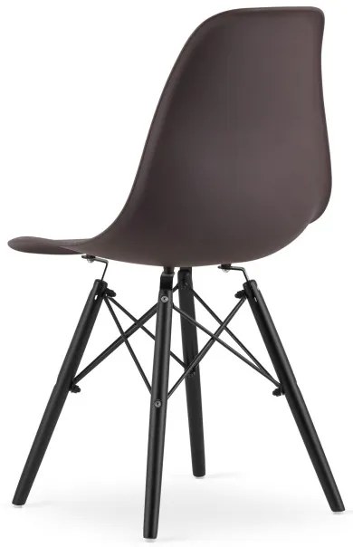 Set troch jedálenských stoličiek OSAKA kávové (čierne nohy) (3ks)