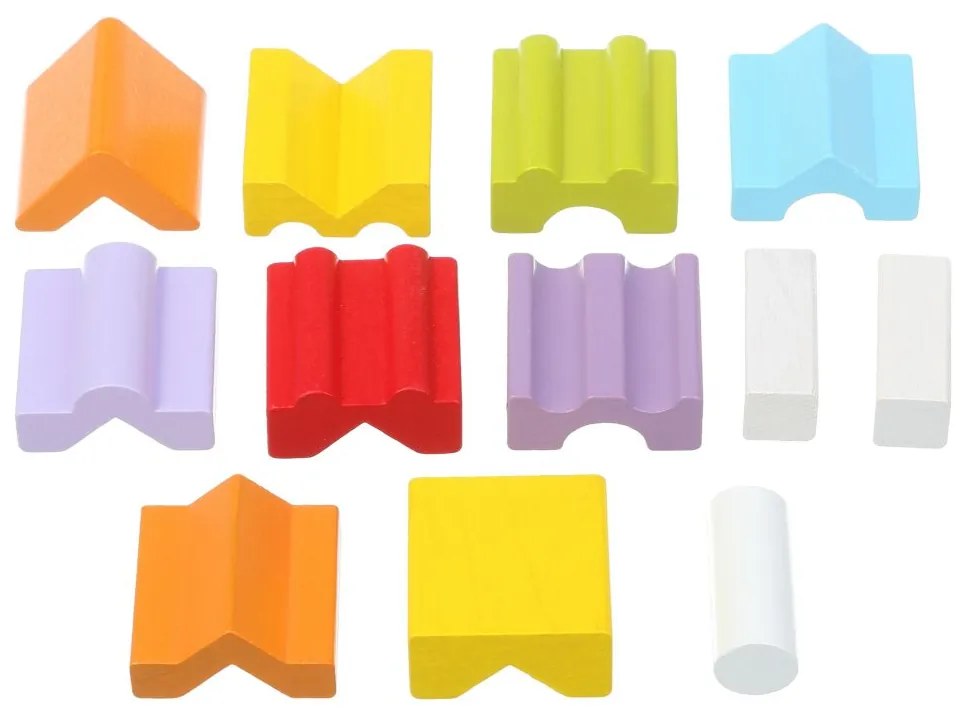CUBIKA 14996 Veža XI - drevená skladačka s 12 dielikmi