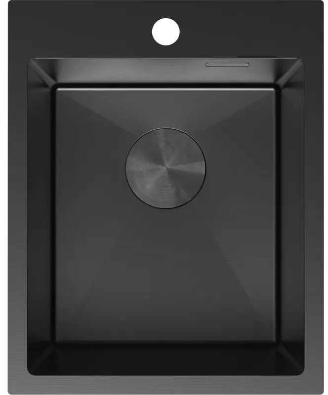 Mexen Solix, 1-komorový nerezový drez 400 x 500 mm, čierna, 6406401000-70