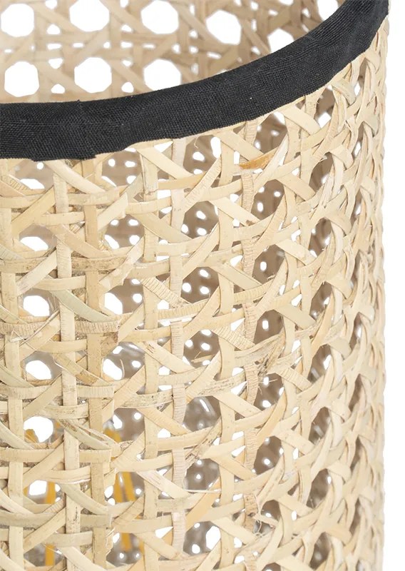 Rustikálna stolná lampa z ratanu - Kata