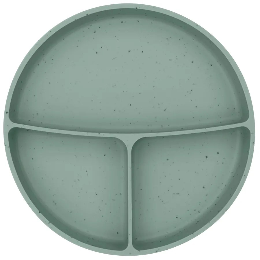 Tanier delený s prísavkou Platinum Silicone Sage