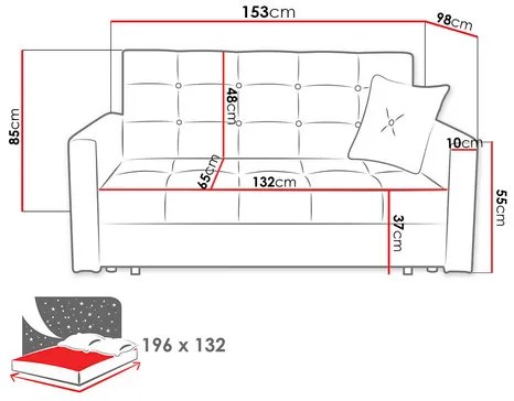 Rozkladacia pohovka Carivia Lux III (tatum 278) (s úl. priestorom). Vlastná spoľahlivá doprava až k Vám domov. 1053604