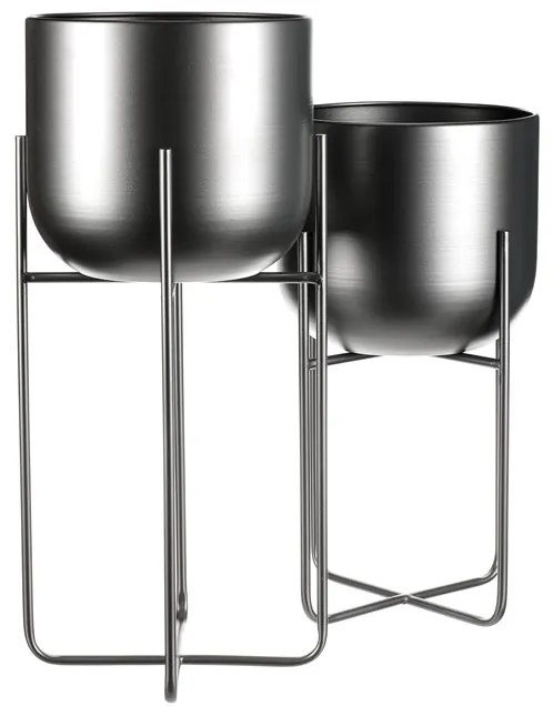 Autronic BONTEC Stojan - kovový, okrúhly, strieborno-sivý, cena za sadu 2 ks Farba: Strieborná