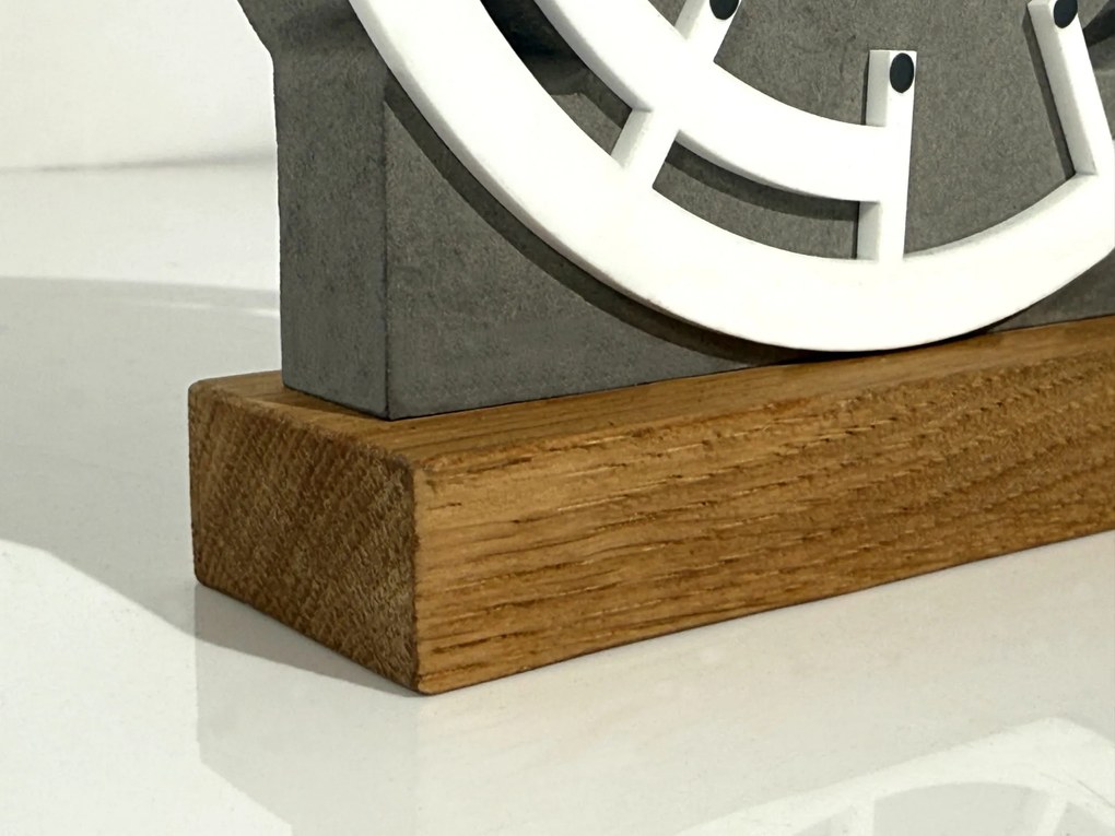 Dekorstudio Drevené stolové hodiny Grey Oak